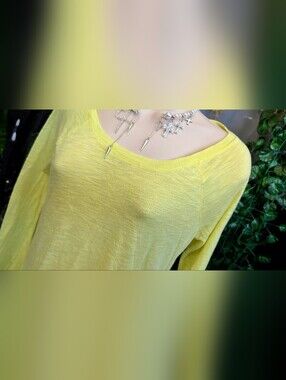 Authentic American Heritage Canary Yellow Sheer Top SM